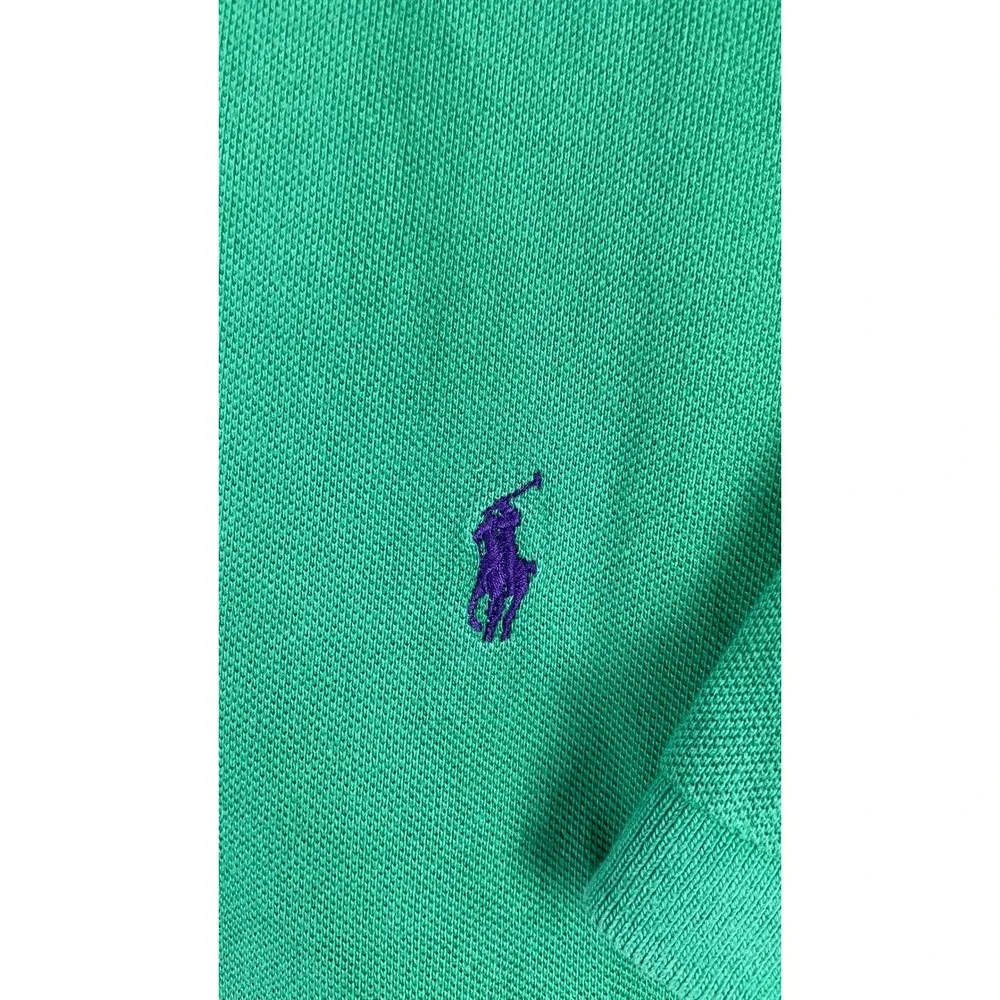 Polo Ralph Lauren Polo Shirt Mens L Green Excellent Classic Fit Pique Pony Logo